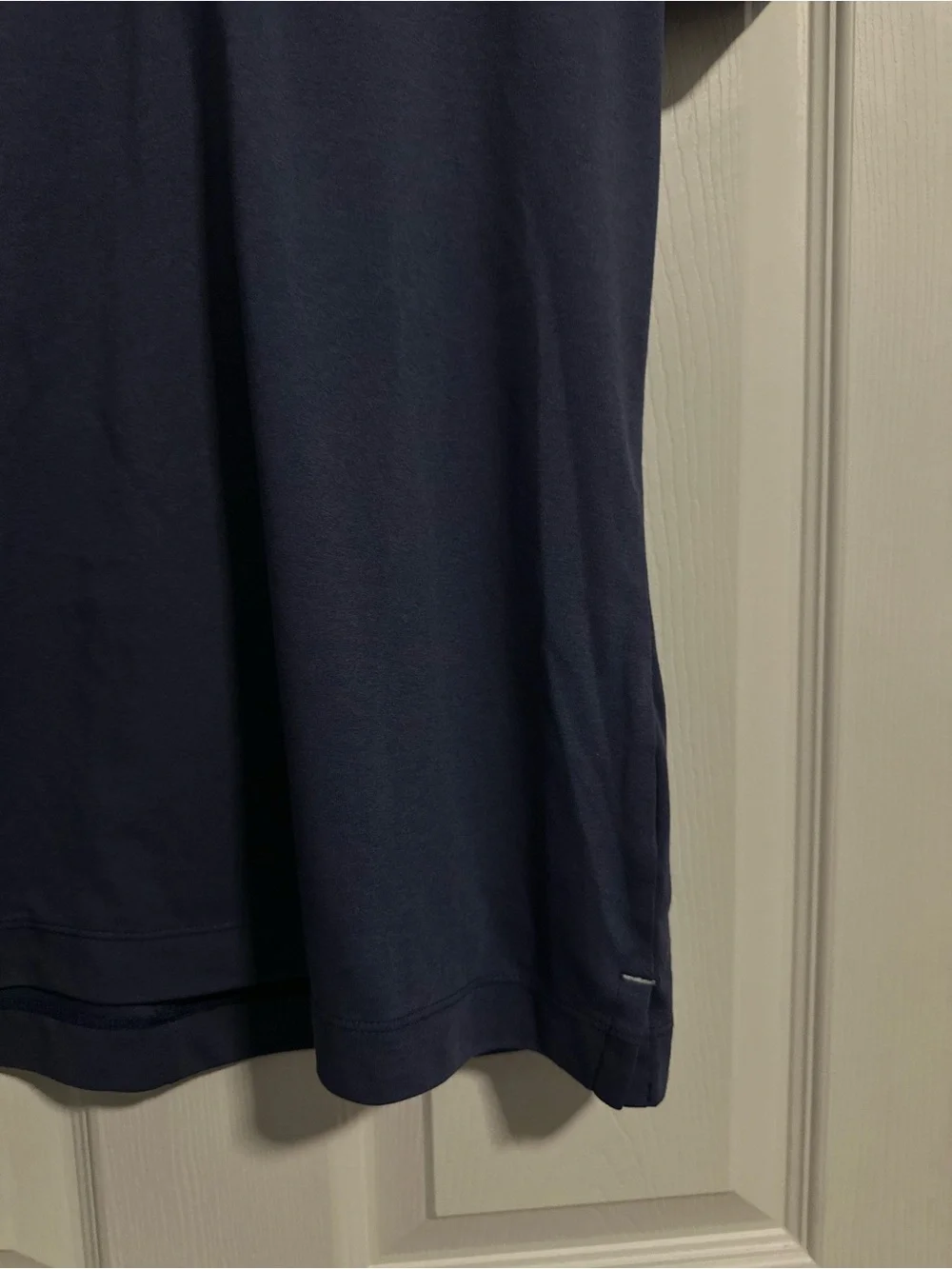 Nike Women's Navy Polo Top with Rhinestone Swoosh